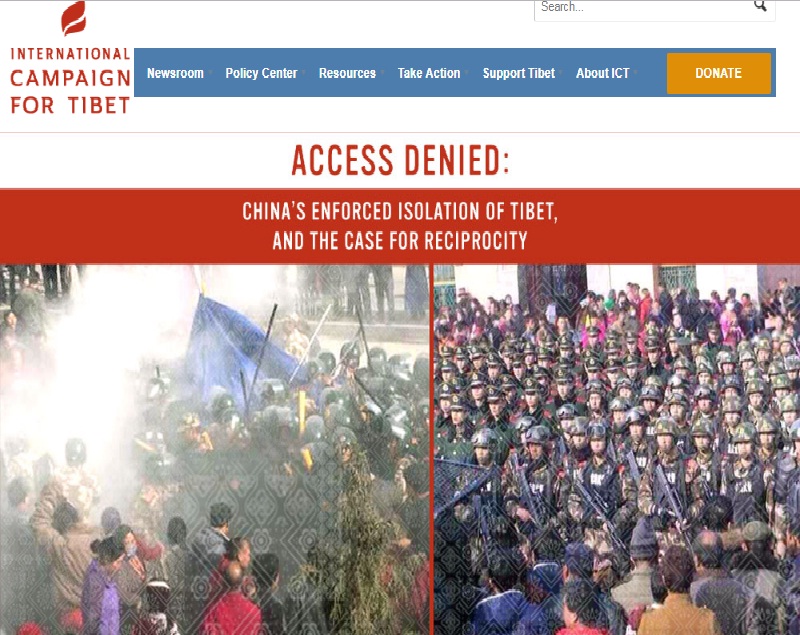 国际声援西藏运动报告关注中国加强隔离西藏– VOT