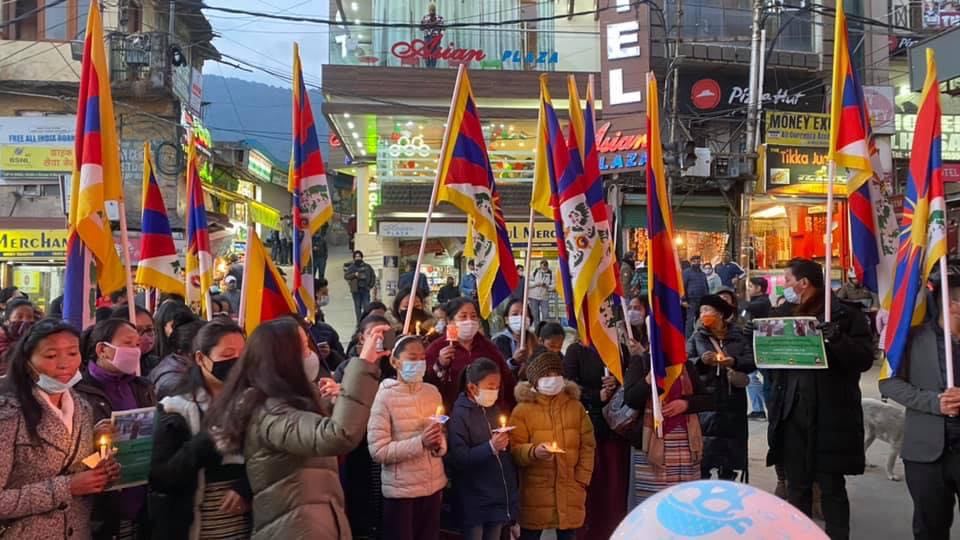 达兰萨拉烛光游行悼念境内藏人，永不放弃为西藏自由抗争