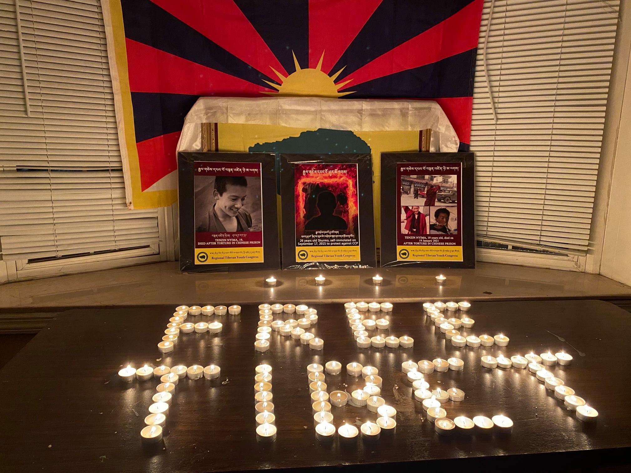纽约西藏青年会在中共使馆前抗议，声援受迫害境内藏人